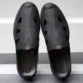 2025 new summer men's soft leather shoes, men's soft sole casual shoes, comfortable breathable perforated leather sandals for men