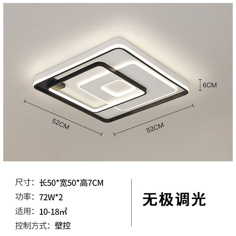 LED ceiling light modern simple living room lighting 2025 new atmospheric rectangular bedroom light package ultra-thin
