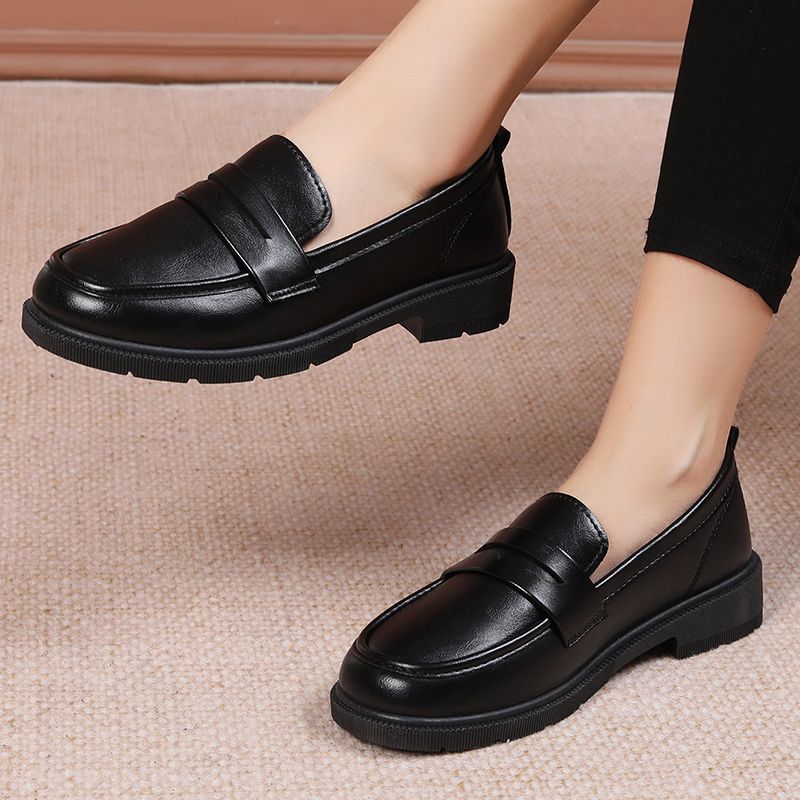 2025 soft-soled comfort shoes for women: new spring/autumn flat shoes for middle-aged and elderly women, non-slip leather loafers