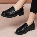 2025 soft-soled comfort shoes for women: new spring/autumn flat shoes for middle-aged and elderly women, non-slip leather loafers