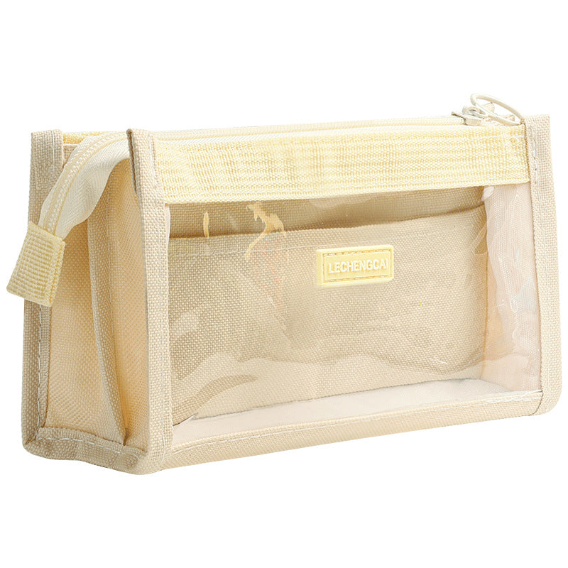 6-layer pencil bag, large-capacity stationery box, stationery bag, pencil case, high-value transparent super-energy storage bag, pencil bag.
