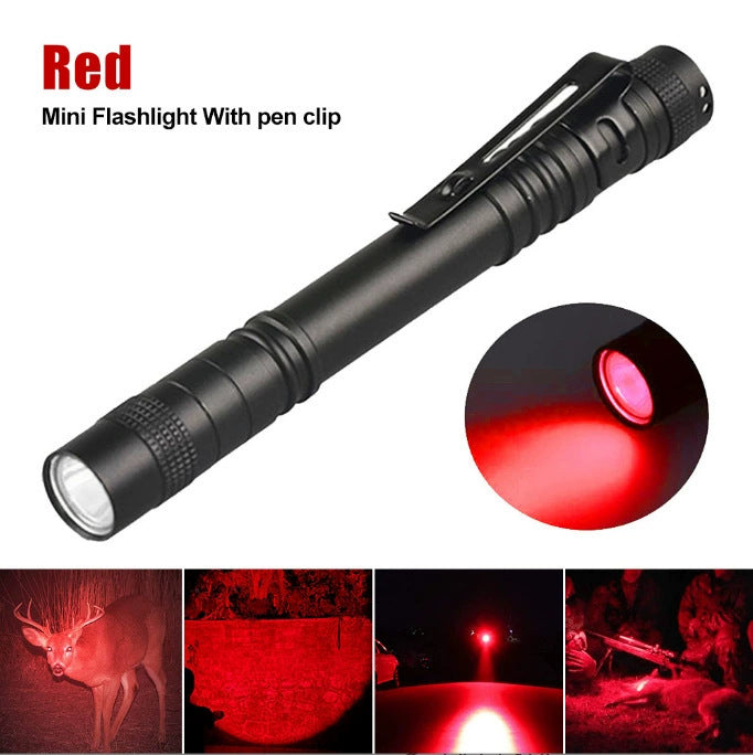 Cross-border Portable Mini LED Flashlight Aluminum Alloy Pen Shaped Household Hand Flashlight AAA Outdoor Strong Light Flashlight