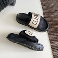 Black super popular internet celebrity thick sole flip-flops women's summer outwear2024new arrivalclassy soft bottom lightweight sandals