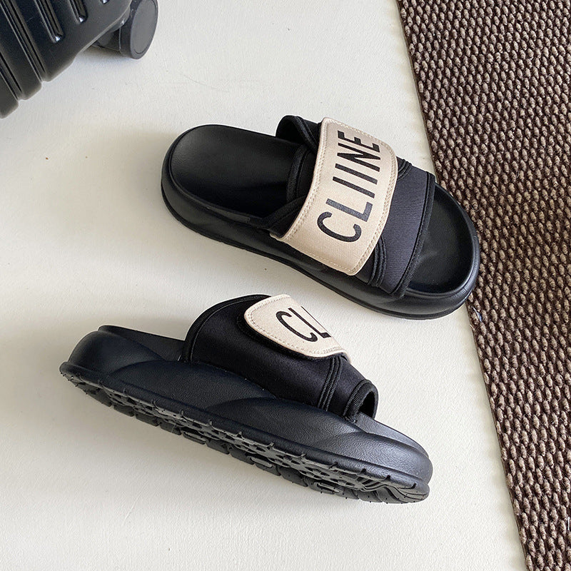 Height-increasing beautiful women's summer outer slippers 2026fashionpopularclassy skirt summernew arrivalthick solefrench style