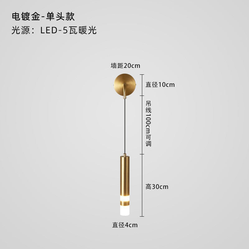 Chandelier bedside indoor bedroom lights ins Internet celebrities Nordic simple creative small personality restaurant bar lighting