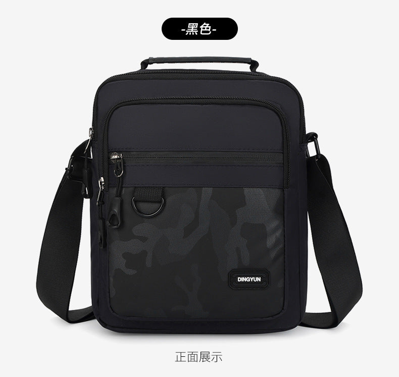 New large-capacity men's shoulder bag large-capacity business bag trendy men's casual messenger bag anti-splash