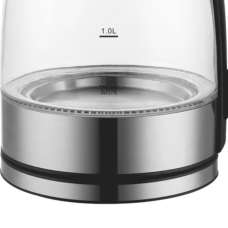 Source factory all-glass electric kettle stainless steel rapid heating 1.8l gift wholesale hot seller