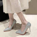 2026 summer new arrival: plus-size women's pointed-toe stiletto heels with sparkling detail – european & american style for parties and banquets