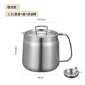 304 stainless steel uncoated multi-purpose pot with strainer, oil skimmer, kitchen lard container, small fryer - customizable