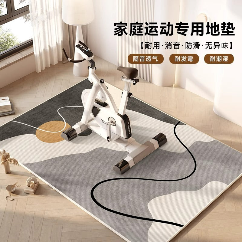 Floor mat sound insulation  new treadmill non-slip mat dynamic bicycle fitness special mat stain-resistant thickened carpet