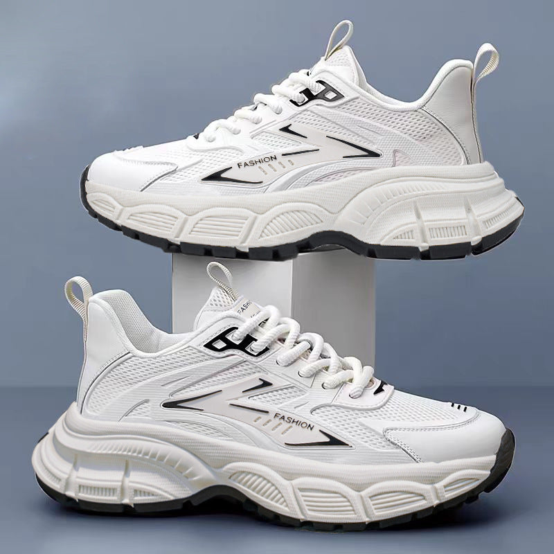 Men's shoes 2026 new lightweight breathable versatile athletic casual hollow-out anti-slip dad shoes student shoes for men