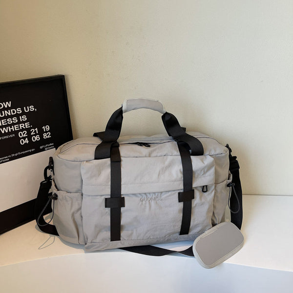 Travel bag for men and women Korean version, light and large-capacity portable model, long and short business trip portable shoulder sports fitness bag for men