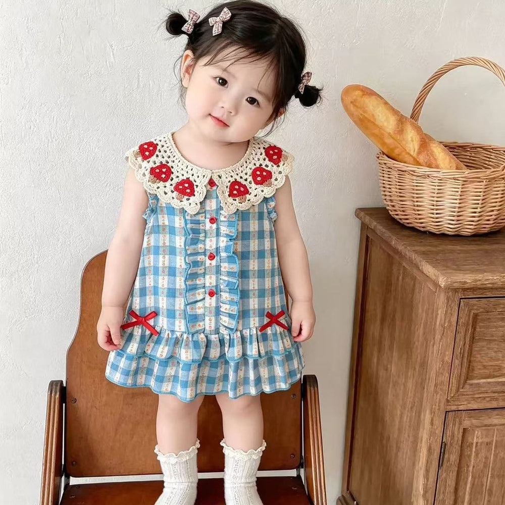 Korean style dress little girl baby princess dress girls summer dress cake dress sleeveless dress kids baby girl trendy