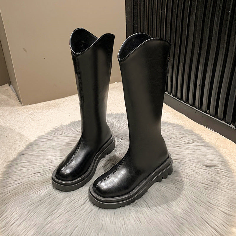 Petites boots for women 2024 new arrivalfall and winter knight boots fleece-linedslimming look boots for women easiest for match k-style trendy