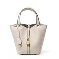 Bags 2024 new arrival bucket bag vegetable basket women's bag genuine leather satchel bag mommy bag bridal wedding bag high-end