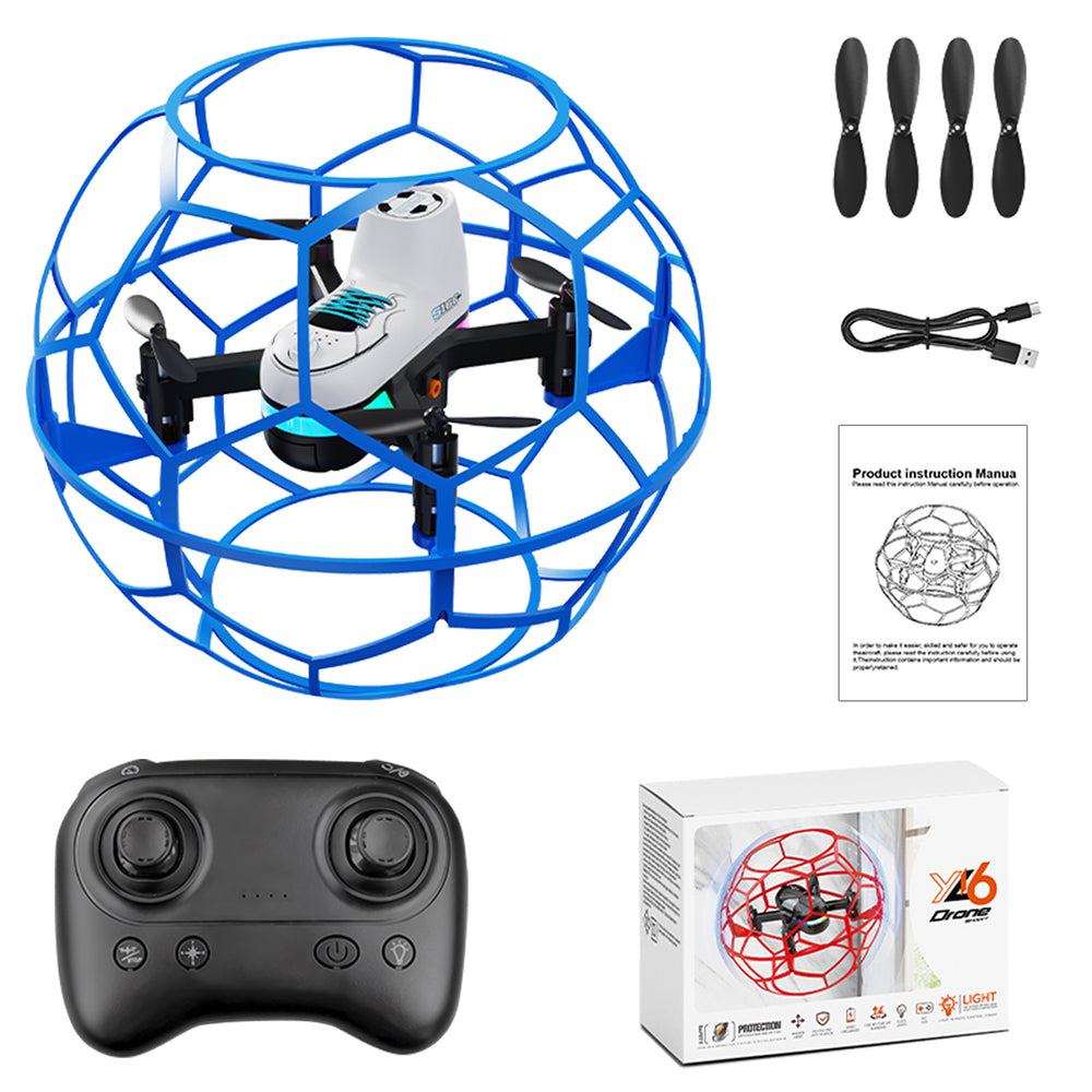 Yl16 remote control football drone with night navigation lights - anti-collision, drop-resistant, kids' light-up model aircraft toy