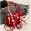 Versatile preppy style backpack for women, 2025 new trendy niche handbag, highland dog minimalist retro women's bag