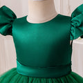 Girls' princess tutu dress flower girl dress kids' piano performance costume host outfit little girl's dress