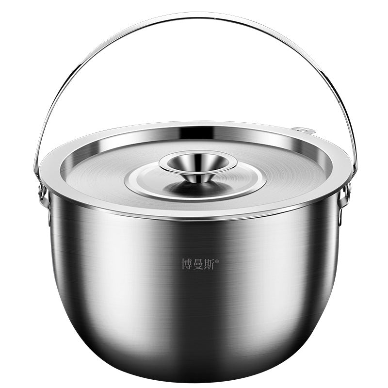 Portable lard basin 304 stainless steel oil storage oil filter basin seasoning basin flavor cup round oil basin with lid salt basin