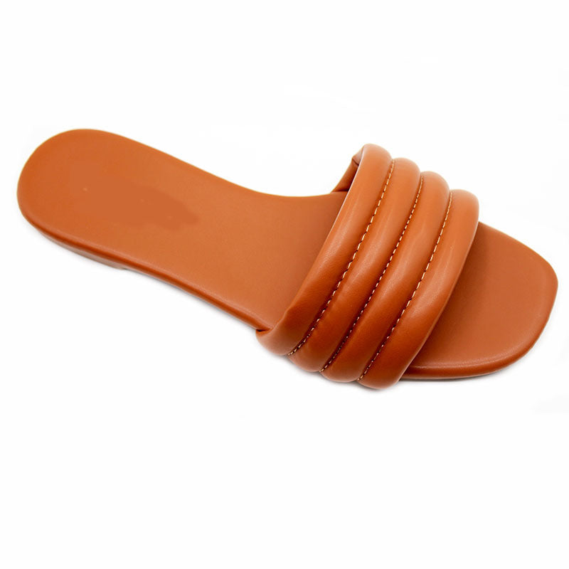 Yiwu stall direct sales large size summer beach women's slippers flat bottom non-slip handmade multi-color shoes Slippers