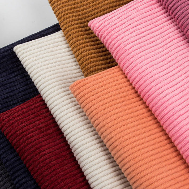 Elastic warp knitted 8 corduroy fabrics, all-polyester 8-pit corduroy bags, sofa throw pillows, clothing strips