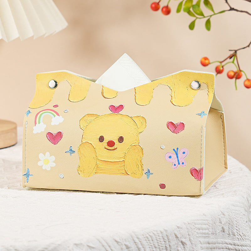 Peace and joy cute pumping carton creative festive tissue box living room bedroom car multi-functional storage box decoration