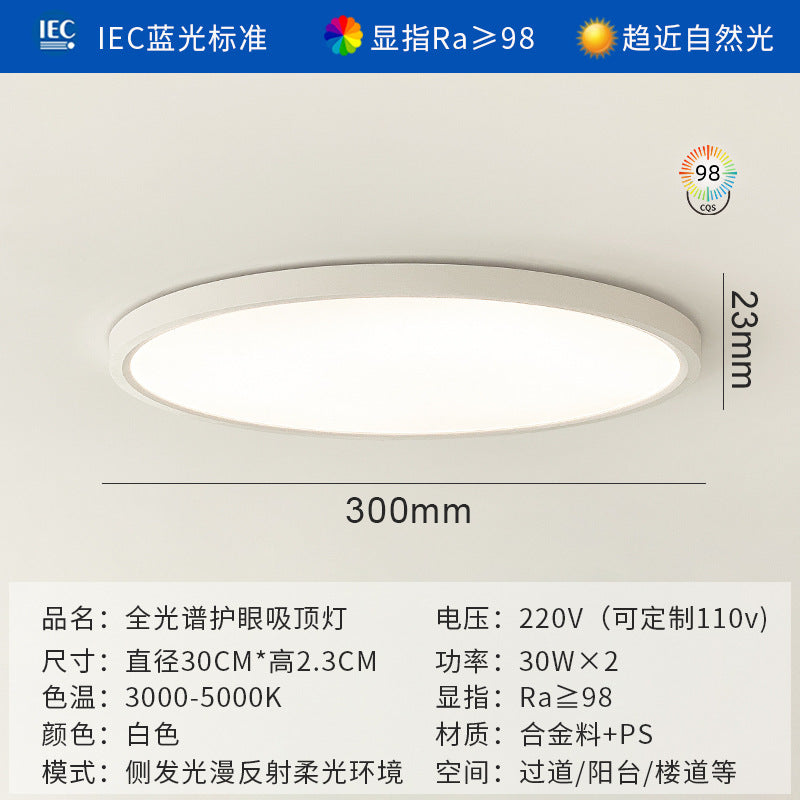 ultra-thin led ceiling light bedroom balcony aisle corridor three-proof light simple study ceiling light