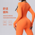 hot-selling one-piece yoga clothes personalizedfall and winter square neck long-sleeved fitness clothes women's dance training one-piece jumpsuit
