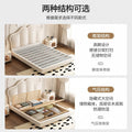 French cream leather princess style minimalist 1.5m wedding bed 1.8m double bed master bedroom light luxury italian retro butterfly bed
