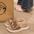 Cute cartoon slippers women's summer outdoor wear thick sole home indoor bath non-slip office soft sole flip-flops