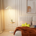 Pleated floor lamp storage rack all-in-one living room sofa coffee table table lamp scandinaviancasual smart wireless charging ambient light