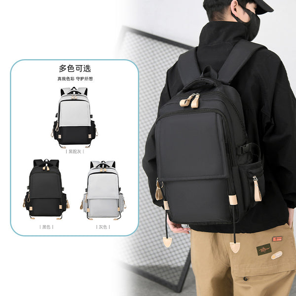 Men's new urban notebook bag, middle school bag, high school student, college student backpack, leisure travel backpack