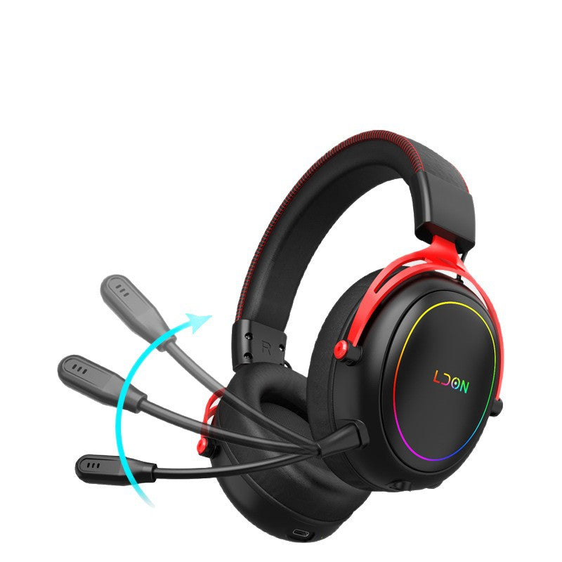 Ldon dragon guardian f05 gaming headset - tri-mode, over-ear, 24mm bluetooth wireless pc headset with 7.1 channel audio
