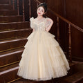 Girls' runway dress  new elegant cake skirt princess dress little girl piano performance outfit