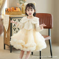 Girls' spring and autumn tutu dress - children's mesh dress - little girl's princess dress - long sleeve - ages 3-12