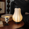 Used pear table lamp - bedroom bedside, sydney silk, vintage rechargeable, living room, wabi-sabi style, boutique hotel artistic ambient lighting