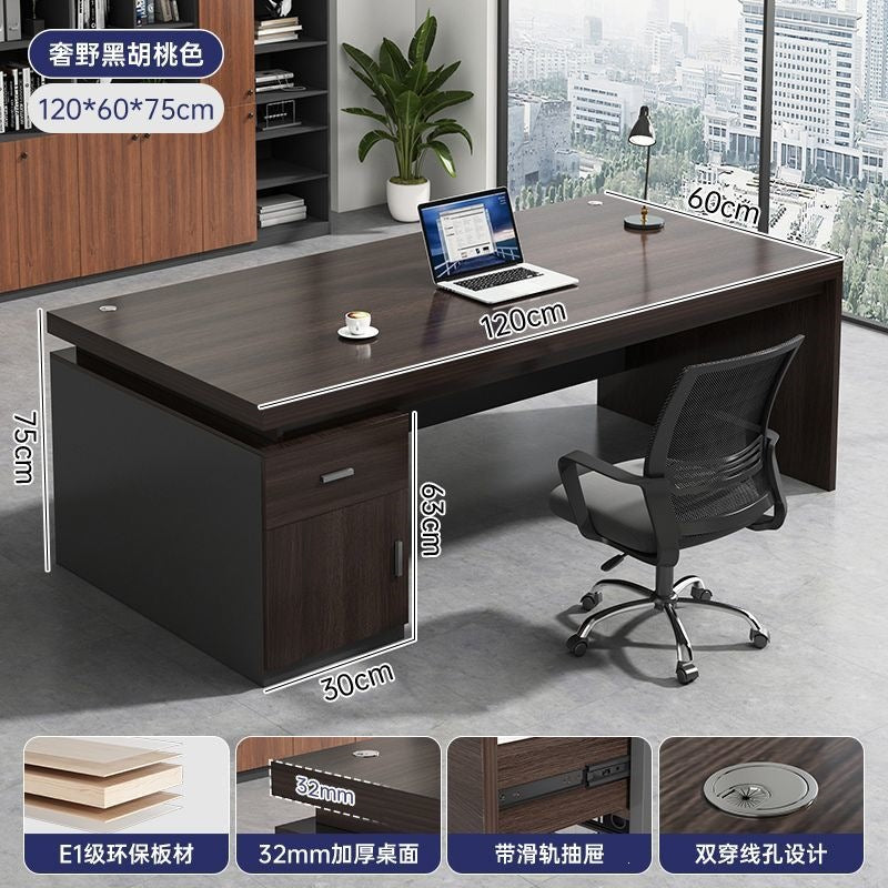 Office desk - minimalist modern manager desk, employee workstation, home computer desk, student study desk, executive desk