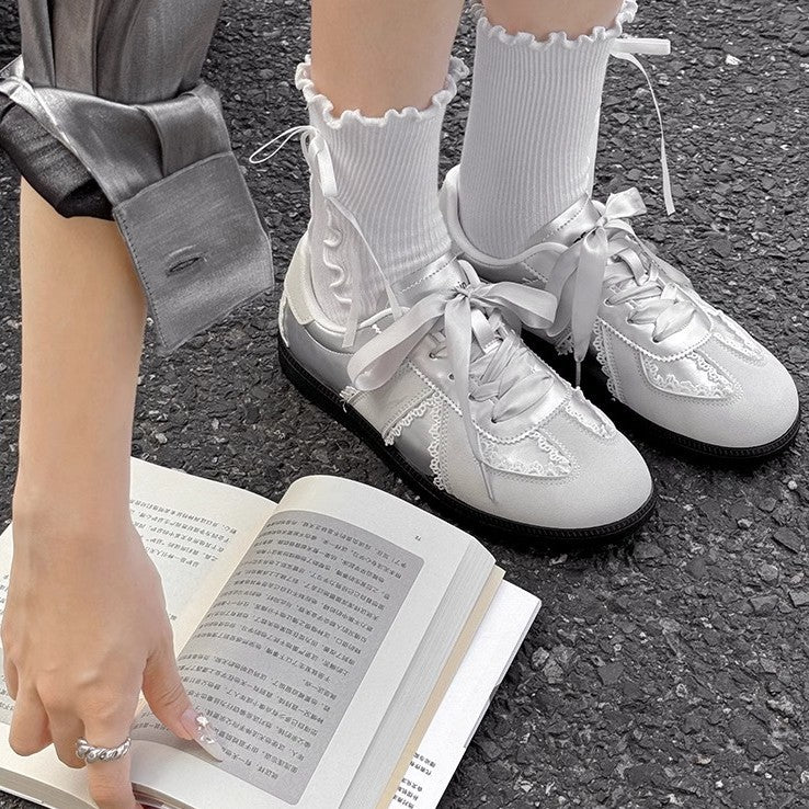 Ballet training sneakers for women, 2026 spring new arrivalchicniche stylek-styleflats breathable student casualwhite shoes