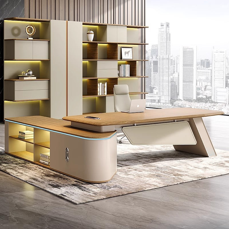 Boss table, desk, light luxury, senior sense of leadership, chairman, president, table and chair combination, designer, large class desk woman