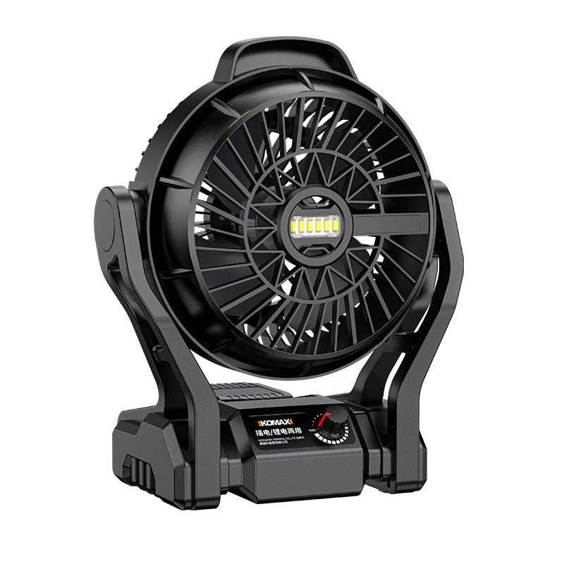 Desktop mini fan - lithium battery, high power, strong wind, silent operation - ideal for office, outdoor, fishing, and camping