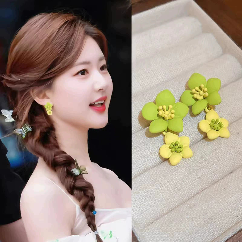 925 silver needle spring and summer flower earrings for women classy super fairy elegantbest selling earrings 2026 small fresh earrings
