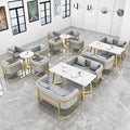Nordic style coffee shop & bubble tea shop furniture set: tables, chairs, casual bar, lounge music, dining bar, commercial western restaurant booths & sofa combination