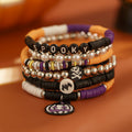 Halloween pumpkin bracelet wholesale fashion cross-border jewelry women's stylish trendy party bat polymer clay beaded bracelet
