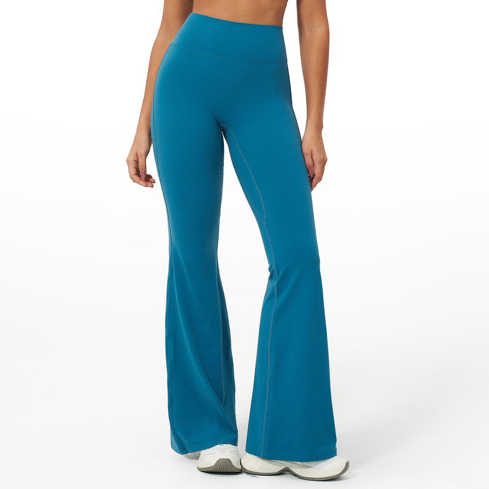 Seventy billion european and american style women's high-waisted, tight-fitting, wide-leg, slimming flare leggings for sports, running, and fitness - model 2551