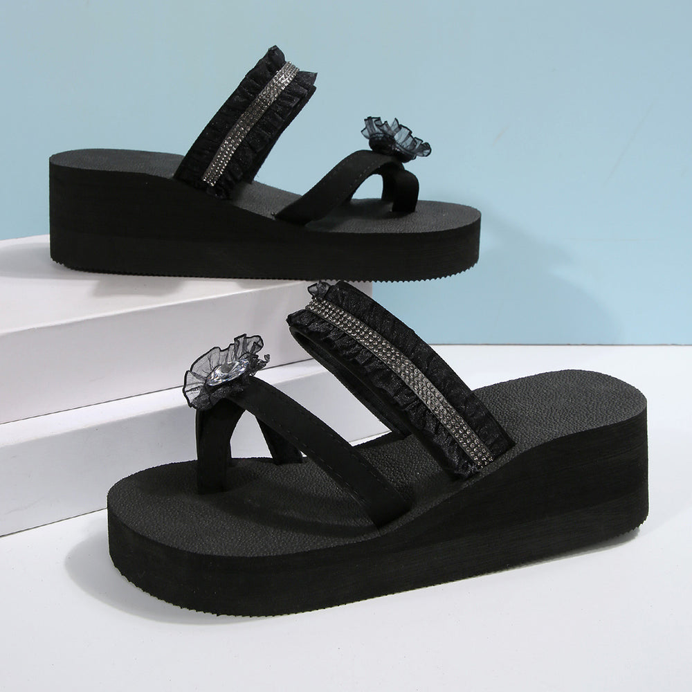 plus size toe slippers for women 2025 summer fashion style temu popular lightweight outwear rhinestone sandals for women