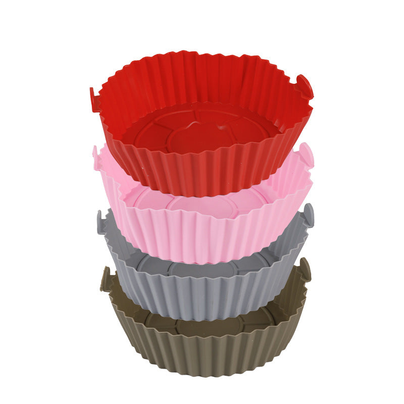 hot-selling silicone baking pan, high temperature resistant air fryer, easy to clean round baking mold, for home silicone baking pan