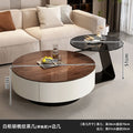 [70cm white cabinet + walnut pattern] coffee table + 50 side table combination