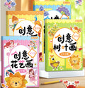 Diy creative leaf painting kit - educational toy for preschoolers - 3d bouquet craft card