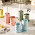 Macaron color chopstick cage for home kitchen storage kitchen utensils with drain holes hammered chopstick barrel spoon tableware storage