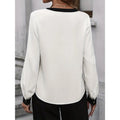 Shipped:  european and american cross-border new fashion v-neck button-down long sleeve top